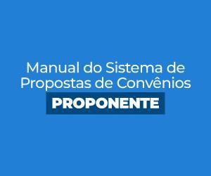 Banner azul para manual do sistema de envio de propostas de convênios